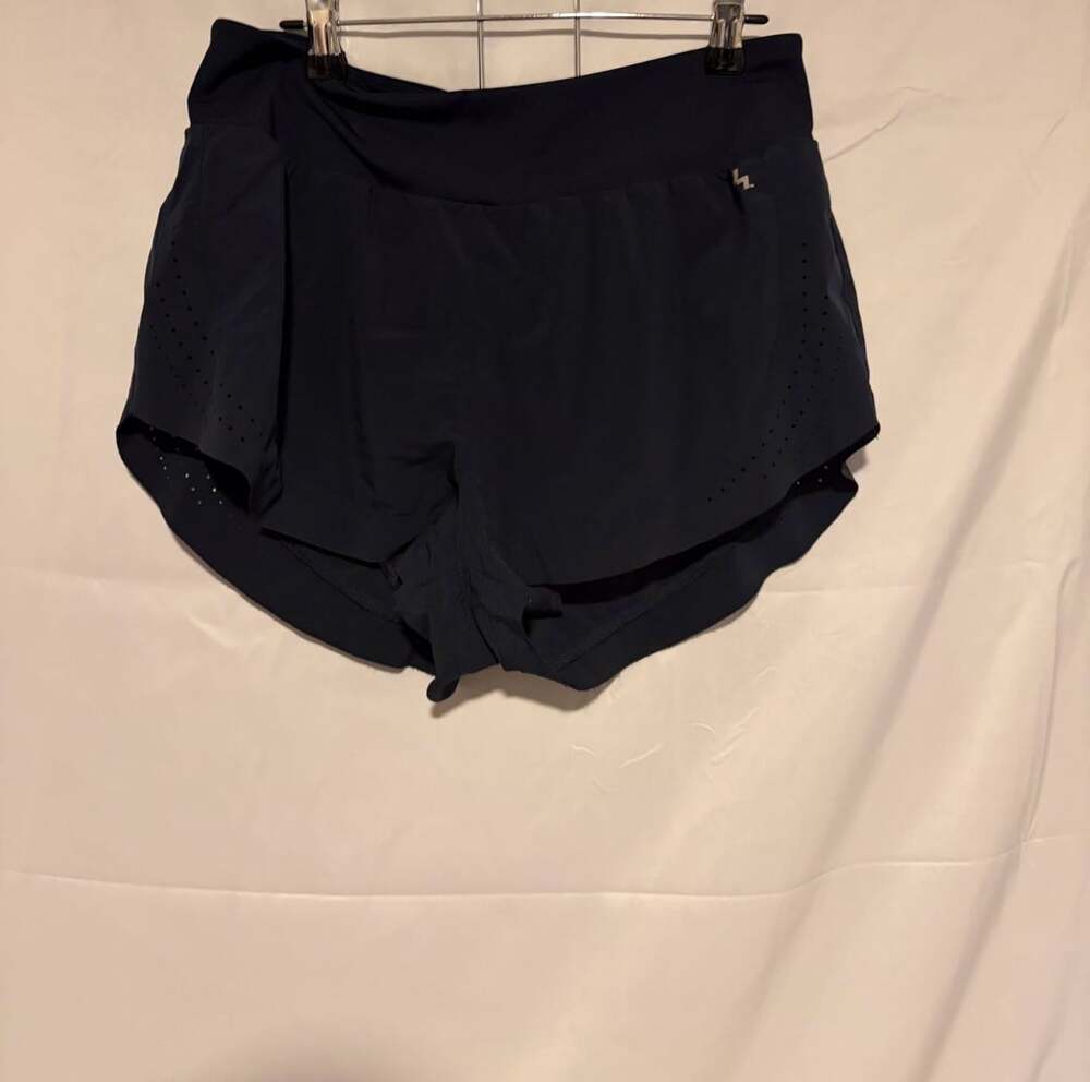JoyLab Athletic Running Shorts Size Medium Black Laser Cut Activewear